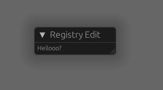 Registry window